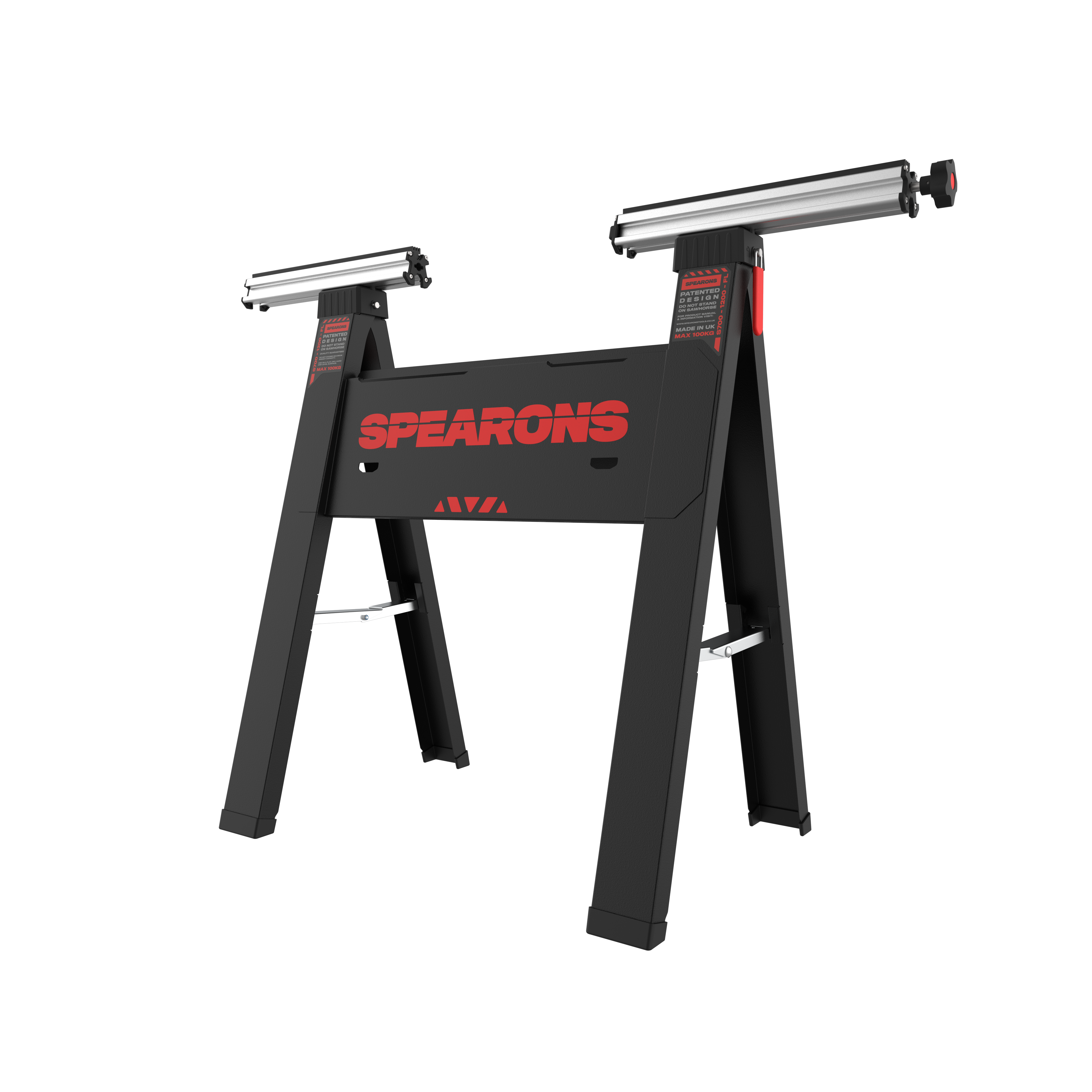 S700-1200-FL SAWHORSE WITH RUBBER PROTECTOR IN OPEN POSITION